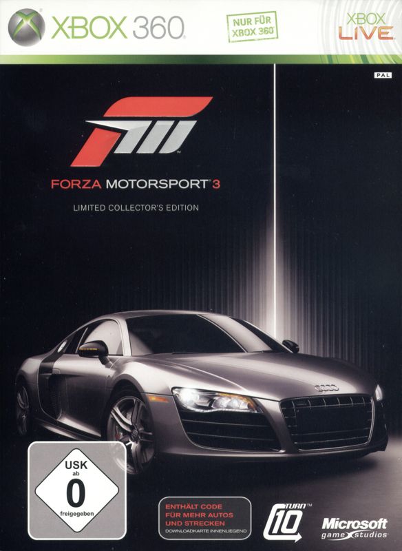 Forza Motorsport 3 box art for Xbox 360